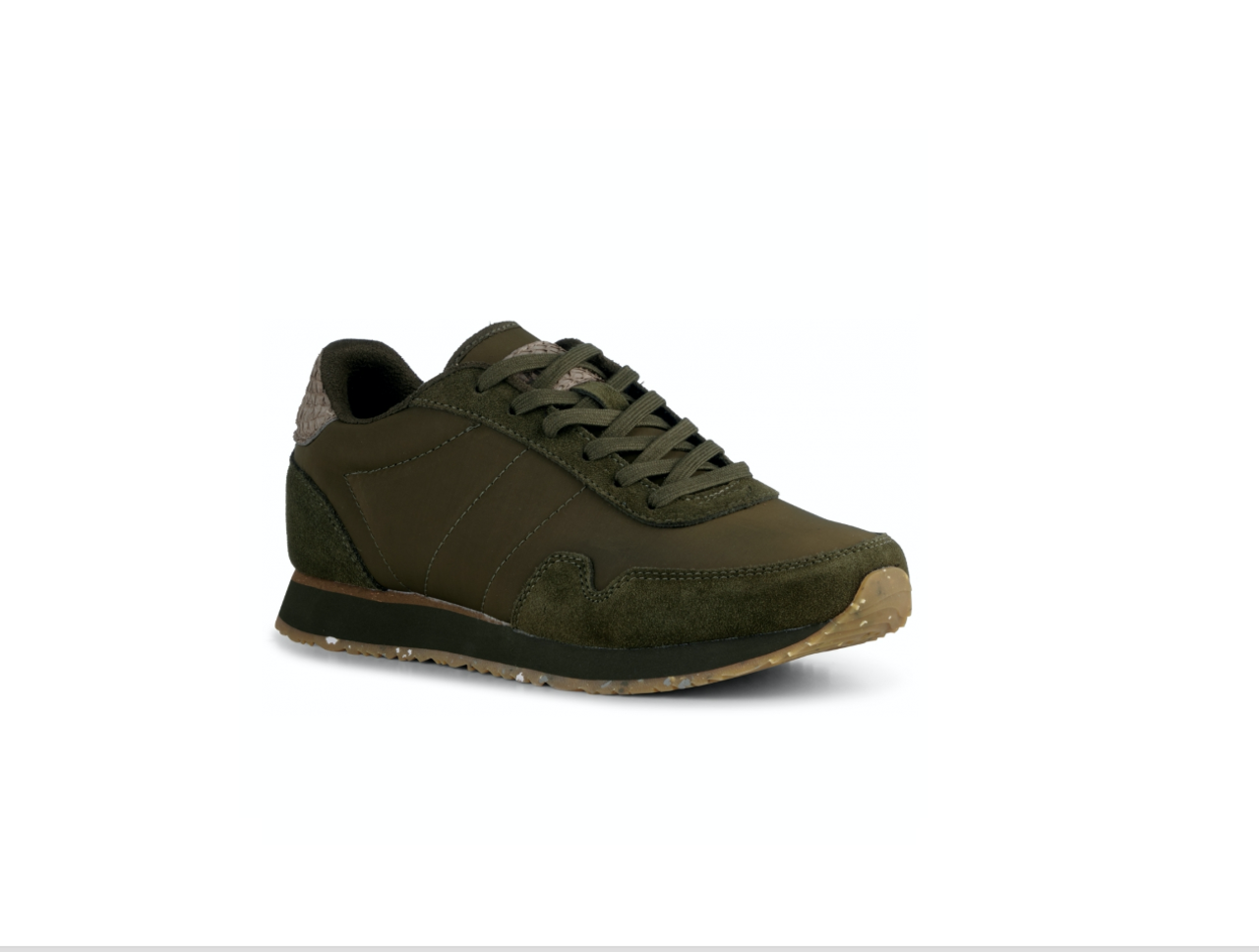 Woden - Nora III Leather Sneaker - Dark Olive - Beleefstore.nl