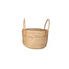Yoshiko Yoshiko - Ashulia naturel jute mand met leren handvaten Yoshiko Yoshiko - Ashulia naturel jute mand met leren handvaten