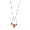 A Beautiful Story a Beautiful Story - Sparkles Carneool mix goud ketting A Beautiful Story a Beautiful Story - Sparkles Carneool mix goud ketting