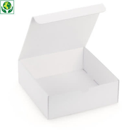 Kado doos wit klap deksel 36x30x8 cm - gerecycled Kado doos wit klap deksel 36x30x8 cm - gerecycled