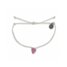 Pura Vida Armband Wit met hartje roze - Pura Vida Pura Vida Armband Wit met hartje roze - Pura Vida