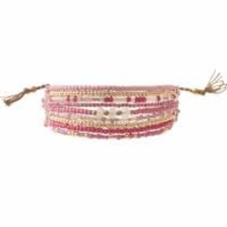 A Beautiful Story Sieraden a Beautiful Story-Brightness- Rozenkwarts- Goud - Armband A Beautiful Story Sieraden a Beautiful Story-Brightness- Rozenkwarts- Goud - Armband