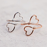 Pura Vida Pura Vida- Ring Hartjes - Heart Wire - rose plated - Pura Vida Pura Vida- Ring Hartjes - Heart Wire - rose plated -