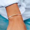 Pura Vida Armband Delicate Wave Rose Wit - Pura Vida Pura Vida Armband Delicate Wave Rose Wit - Pura Vida