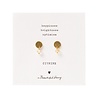 A Beautiful Story a Beautiful Story - Mini Coin - Citrien - Goud - Oorbellen A Beautiful Story a Beautiful Story - Mini Coin - Citrien - Goud - Oorbellen