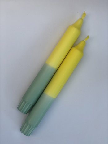 Dippy Dippy - Dip Dye kaars - Geel / Mint groen Dippy Dippy - Dip Dye kaars - Geel / Mint groen