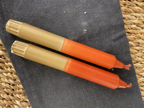 Dippy Dippy - Dip Dye kaars - Oranje / Goud Dippy Dippy - Dip Dye kaars - Oranje / Goud