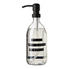 WELLmark WELLmark - Handzeep Fris Linnen - helder glas zwarte pomp - 250ml - 'may all your troubles be bubbles' WELLmark WELLmark - Handzeep Fris Linnen - helder glas zwarte pomp - 250ml - 'may all your troubles be bubbles'