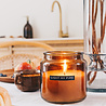 WELLmark WELLmark - Grote geurkaars cedarwood bruin glas - 'light my fire' WELLmark WELLmark - Grote geurkaars cedarwood bruin glas - 'light my fire'