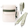 Reffee Reffee - Heuptasje Gerecycled Leer - Wit / Groen Reffee Reffee - Heuptasje Gerecycled Leer - Wit / Groen