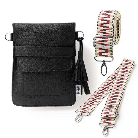Reffee Reffee - Heuptasje Gerecycled Leer - Zwart Reffee Reffee - Heuptasje Gerecycled Leer - Zwart