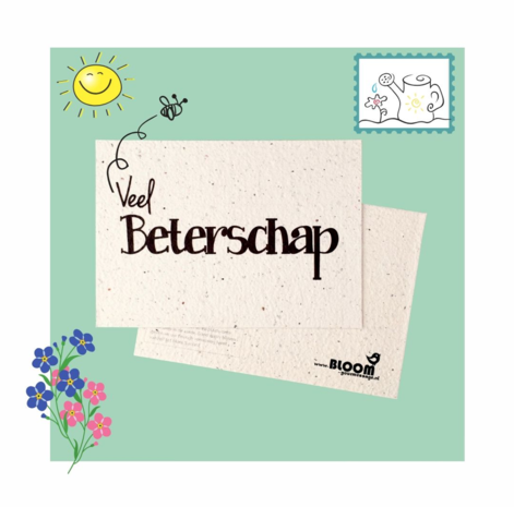 Bloom Bloom - Kaart Veel Beterschap - Bloeikaart Bloom Bloom - Kaart Veel Beterschap - Bloeikaart
