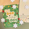Bloom Bloom - Kaart Let it Bee a Wonderfull Day - Bloeikaart met bloempjes Bloom Bloom - Kaart Let it Bee a Wonderfull Day - Bloeikaart met bloempjes
