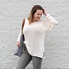 Knit Factory Knit Factory - Trui Beige - Jasmin gerecycled katoen Knit Factory Knit Factory - Trui Beige - Jasmin gerecycled katoen