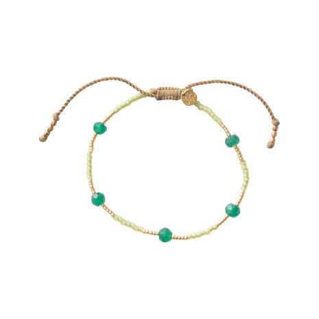 A Beautiful Story Sieraden a Beautiful Story - Warrior Aventurijn Goud Armband A Beautiful Story Sieraden a Beautiful Story - Warrior Aventurijn Goud Armband
