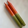 Dippy Dippy - Dip Dye kaars - Oranje / Mos groen Dippy Dippy - Dip Dye kaars - Oranje / Mos groen
