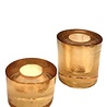 De Weldaad De Weldaad- Kandelaar gerecycled glas Cinna Peach M De Weldaad De Weldaad- Kandelaar gerecycled glas Cinna Peach M