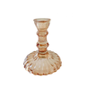 De Weldaad De Weldaad- Glazen kandelaar Cinna Peach gerecycled glas De Weldaad De Weldaad- Glazen kandelaar Cinna Peach gerecycled glas