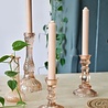De Weldaad De Weldaad- Glazen kandelaar Cinna Peach gerecycled glas De Weldaad De Weldaad- Glazen kandelaar Cinna Peach gerecycled glas