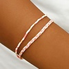 Pura Vida Armband mini braided, rose boarding voor Breast Cancer - Pura Vida Pura Vida Armband mini braided, rose boarding voor Breast Cancer - Pura Vida