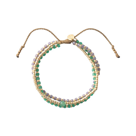 A Beautiful Story Sieraden a Beautiful Story Loyal Aventurijn Goud Armband A Beautiful Story Sieraden a Beautiful Story Loyal Aventurijn Goud Armband