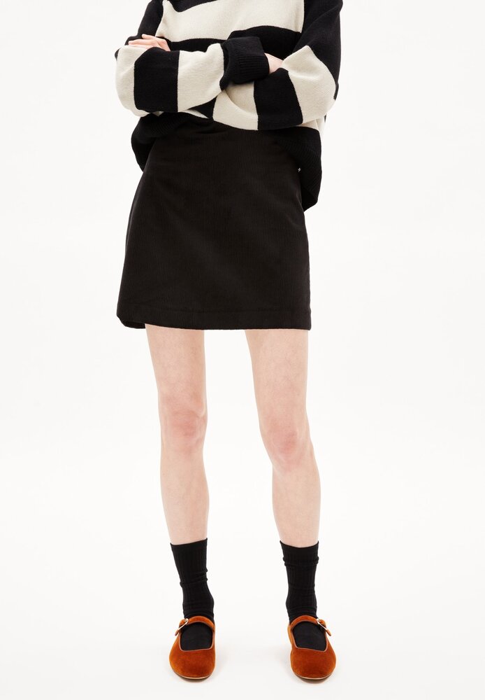 Corduroy rok zwart outlet