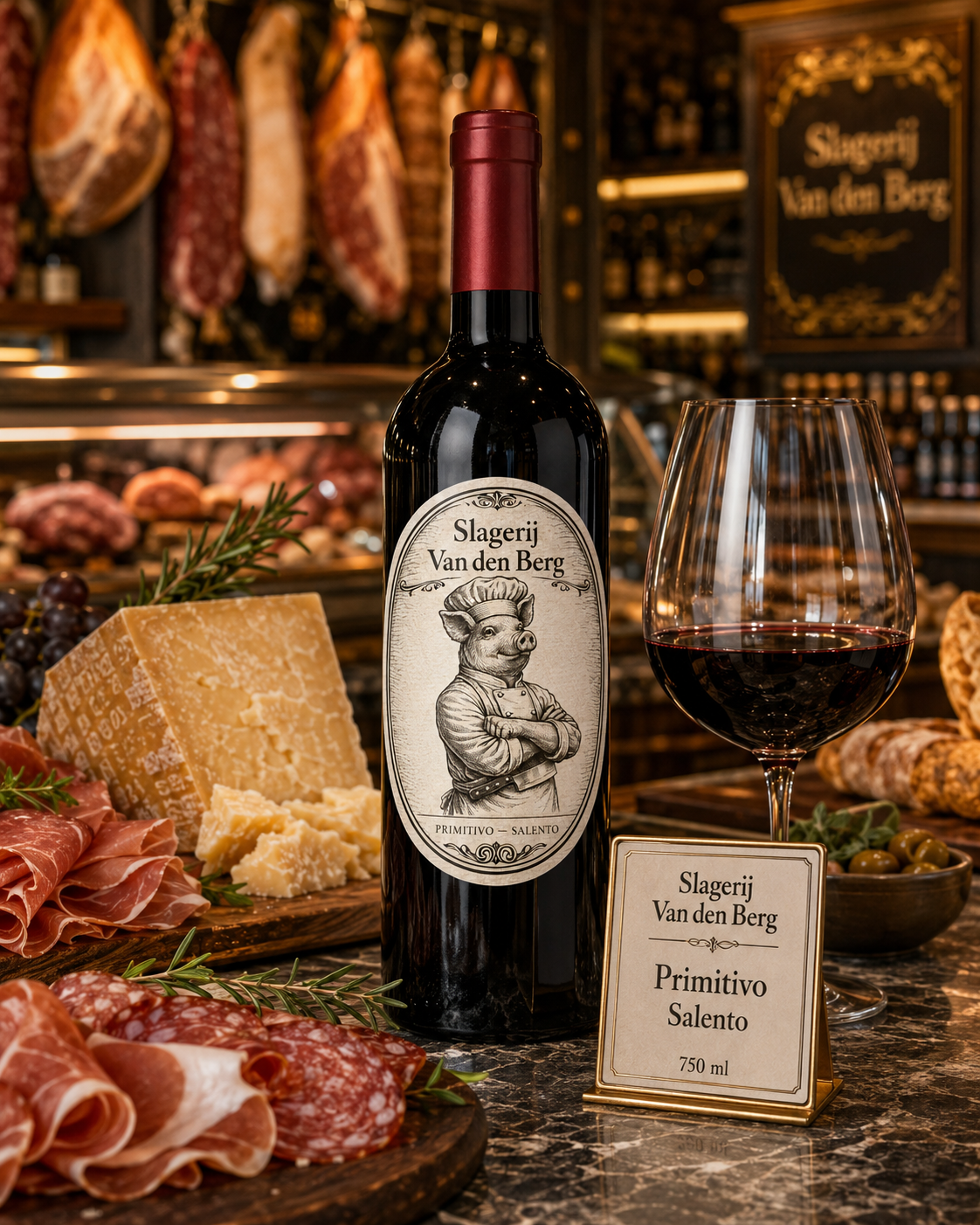 Illustratief private-label concept voor Slagerij Van den Berg