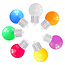 7 coloured LED bulbs - mixed set