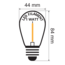 Red filament LED bulb - 1 watt