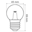 Warm white bulbs with lens, dimmable, Ø45 - 2 watt