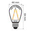 Warm white filament LED bulb - 3 watt - dimmable