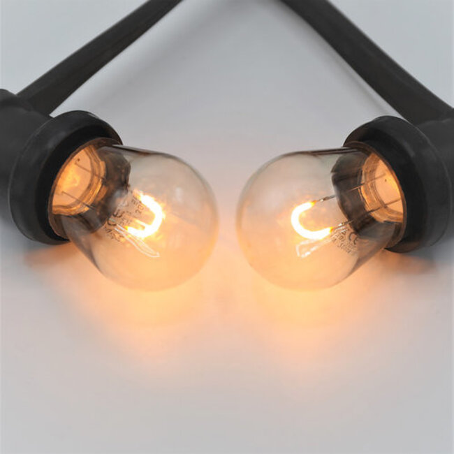 Warm white filament style LED bulbs, U-form - 0.6 watt