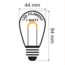 Warm white filament style LED bulbs, U-form - 0.6 watt