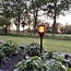 Solar table lamp 2W with flame effect