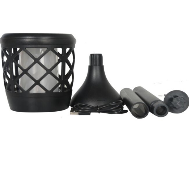 Solar table lamp 2W with flame effect