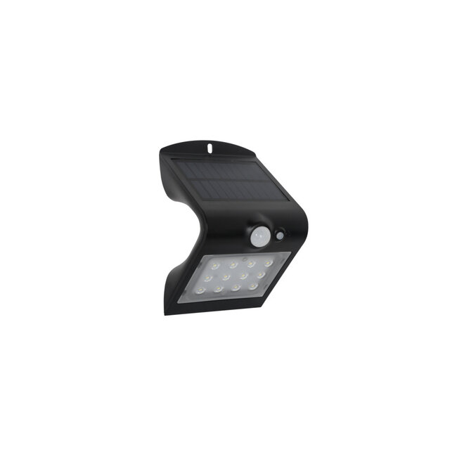 Solar wall lamp Alien 1.5W with sensor - black