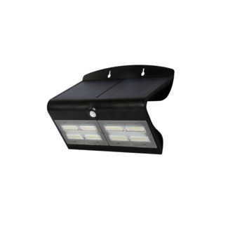Solar wall lamp Double Conan 6.8W with sensor - black