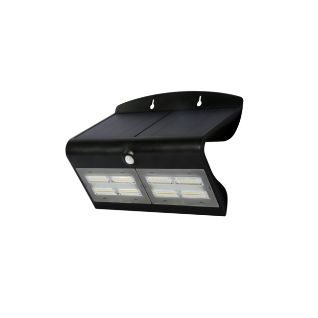 Solar wall lamp Double Conan 6.8W with sensor - black