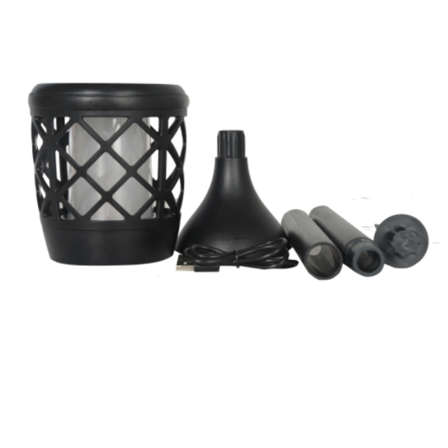 Solar table lamp 2W with flame effect