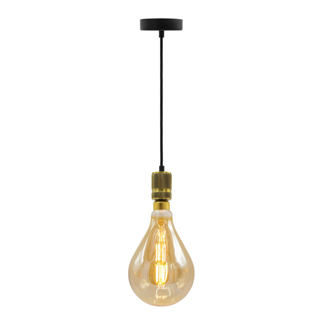 Industrial cord pendant gold