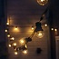 Festoon lights with LED filament bulbs, raised LEDs