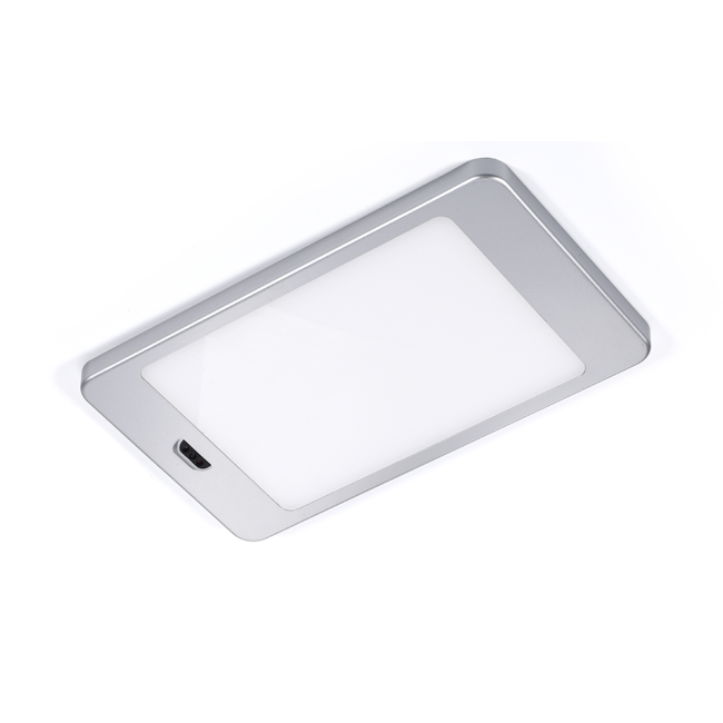 LED surface-mounted cabinet spotlight Apollo with sensor - silver-grey