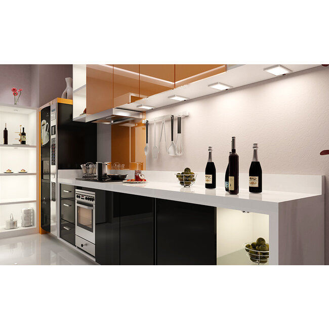 LED surface-mounted cabinet spotlight Apollo with sensor - silver-grey