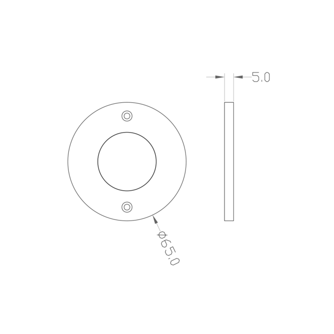 Ultra-flat LED cabinet spotlight Kaya - silver-grey