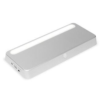 LED battery-powered cabinet lighting Ivar with sensor in silver-grey