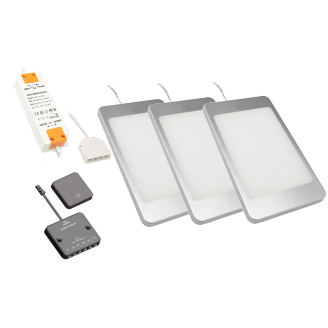 LED cabinet lighting Apollo complete set of 3 spotlights