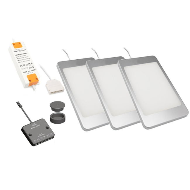 LED cabinet lighting Apollo complete set of 3 spotlights