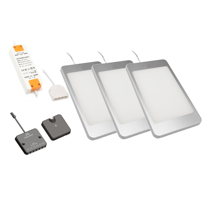 LED cabinet lighting Apollo complete set of 3 spotlights