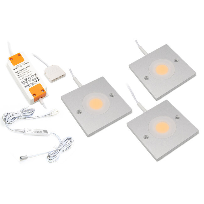 LED cabinet light Alina complete set of 3 spots