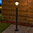 Stainless steel black country lamp Alessandro, 80 cm